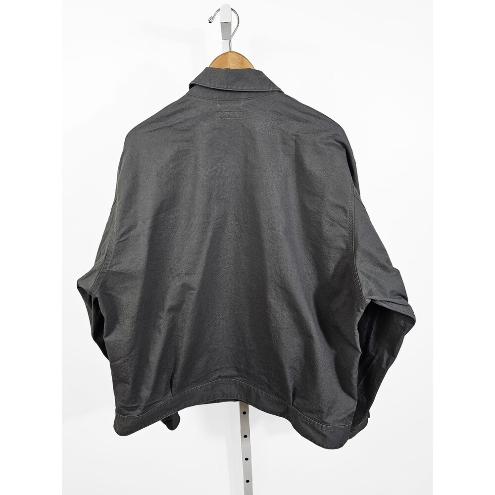 Uniqlo XL Unisex Dark Gray Zip-Up Blouson Jacket Utility Retro Workwear Relaxed - Picture 3 of 4